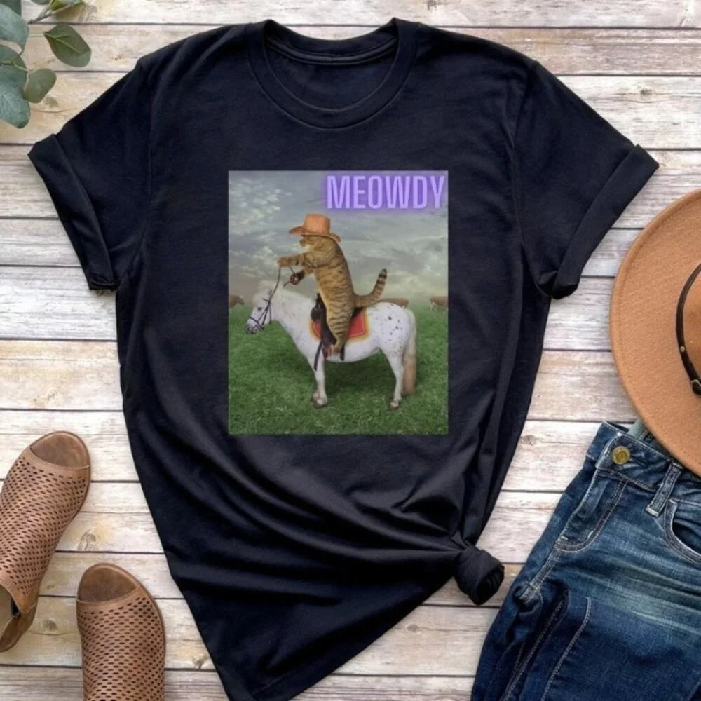 Funny Cat Shirts Meowdy Meme Shirt Funny Cat Shirts